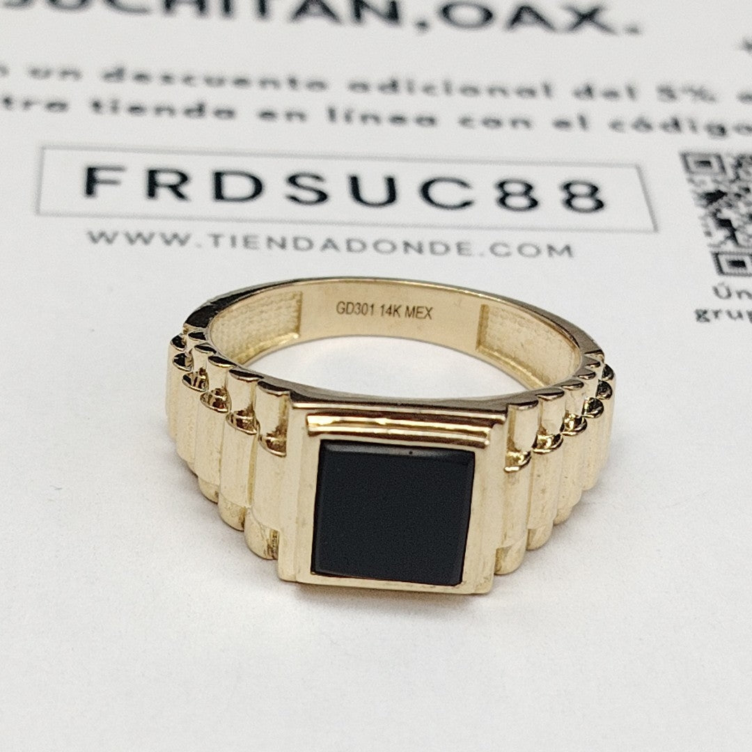 ANILLO C ONIX 14K 11.5 TALLA 8.8 GR (NUEVO)