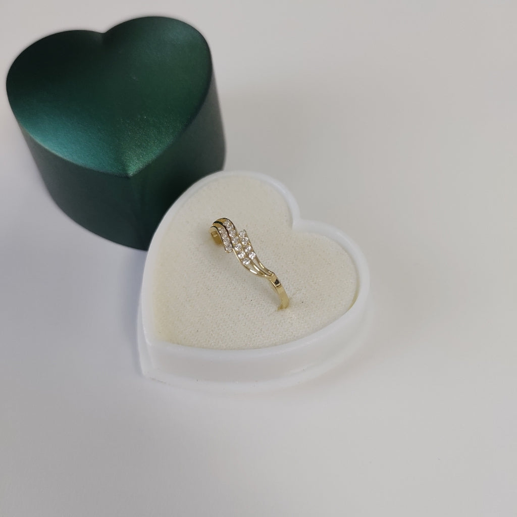 ANILLOS C CIRCONIAS 14K TALLA 8 0.9 GR (NUEVO)