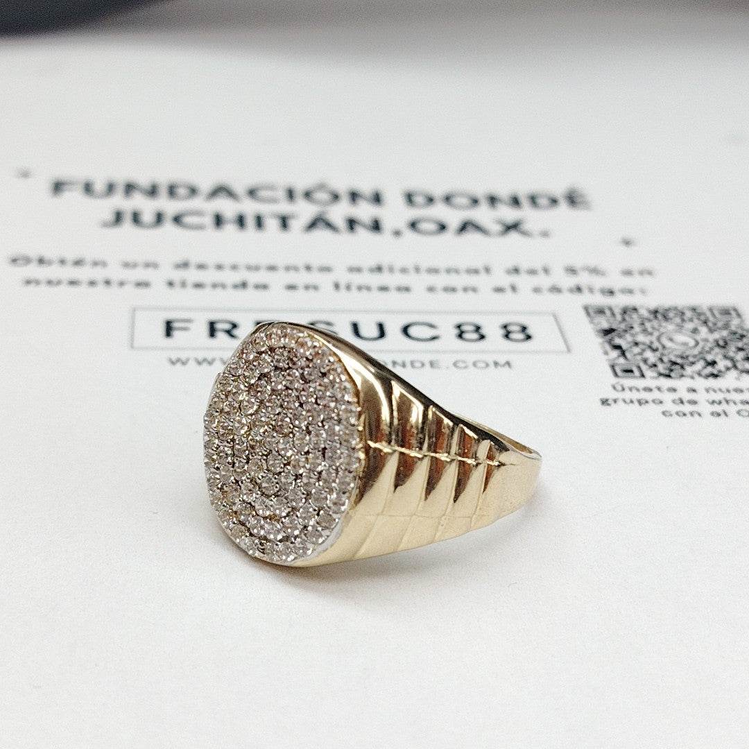 ANILLO C CIRCONIAS 14K 11 TALLA 7.3 GR (NUEVO)