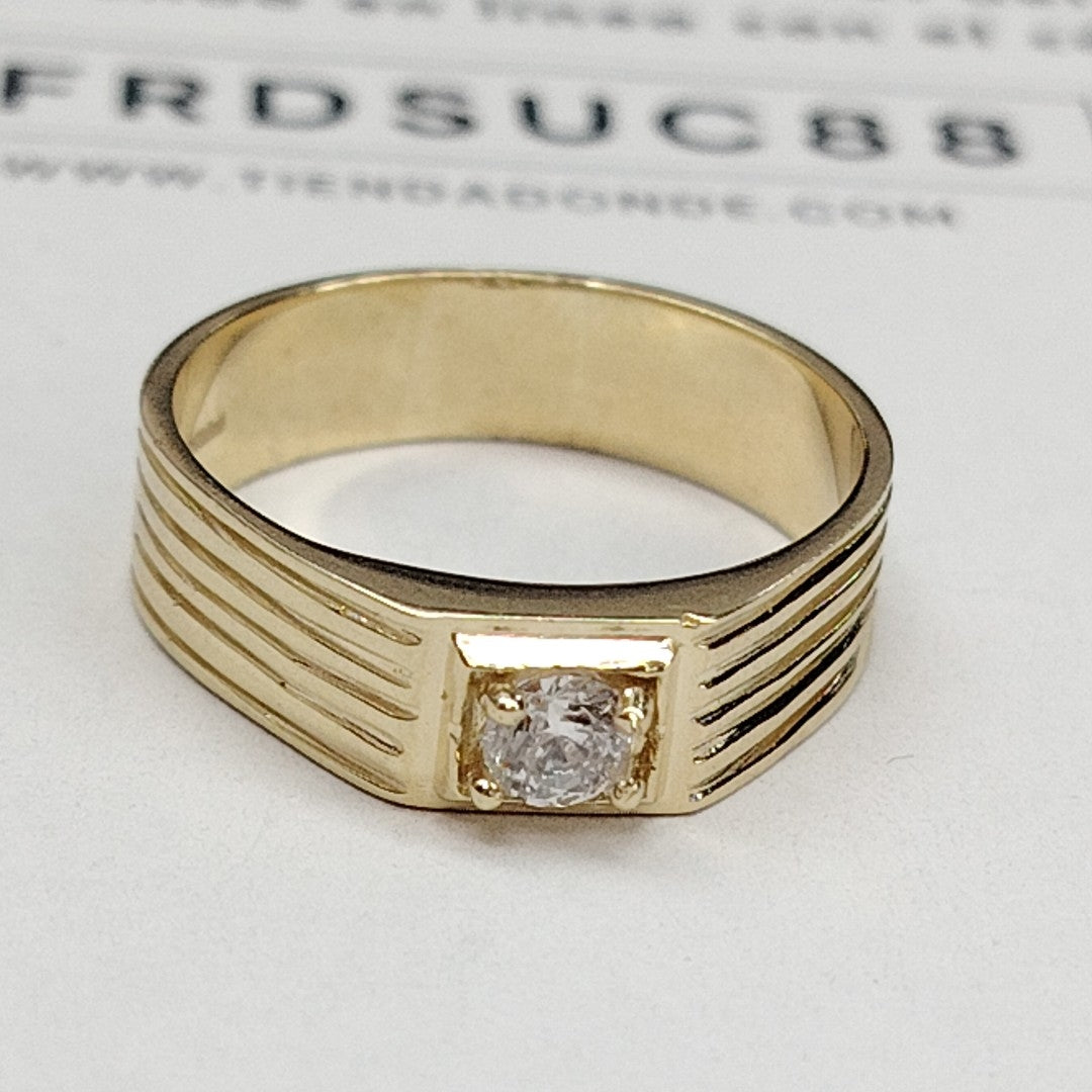 ANILLOS CON CIRCONIA 14K TALLA 9 4.3 GR (NUEVO)