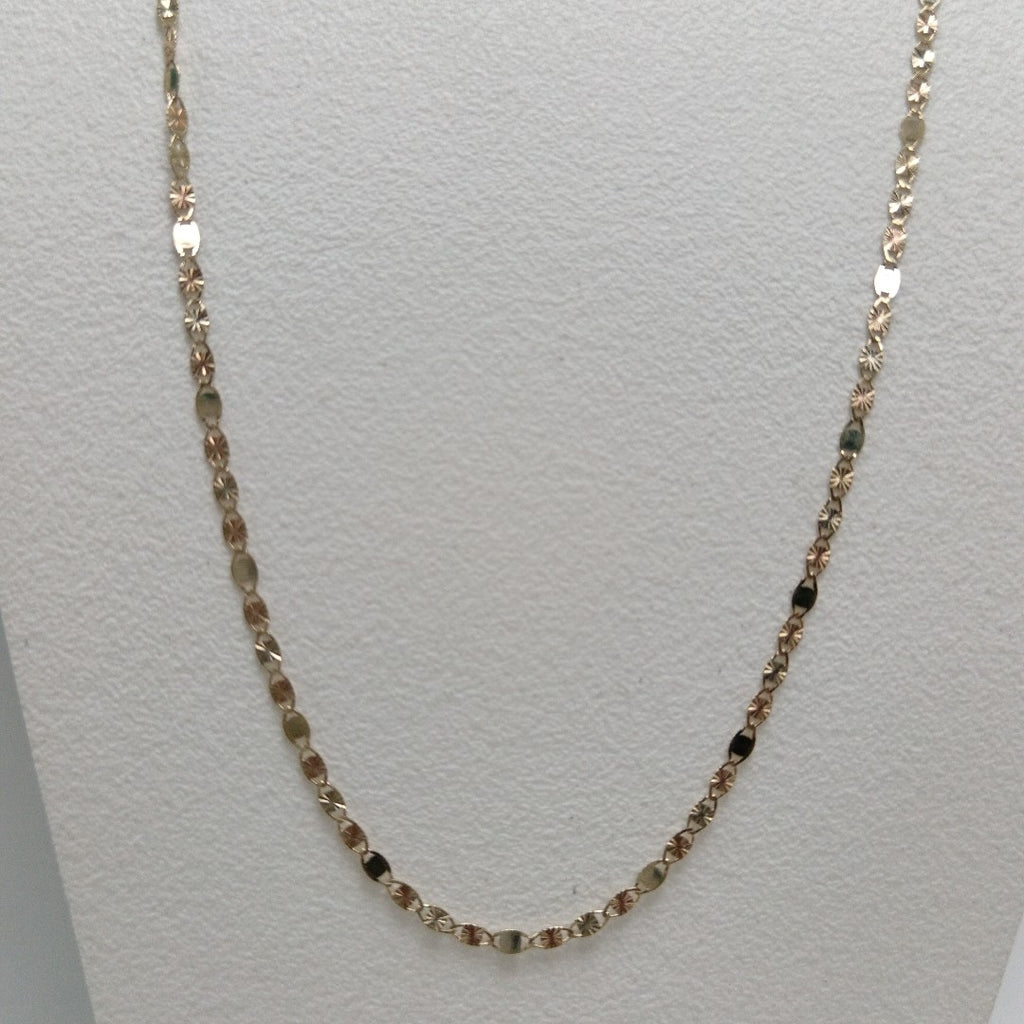 CADENAS TEJIDO GUCHI ORO 10K 40 A 45 CM 1.4 GR (NUEVO)