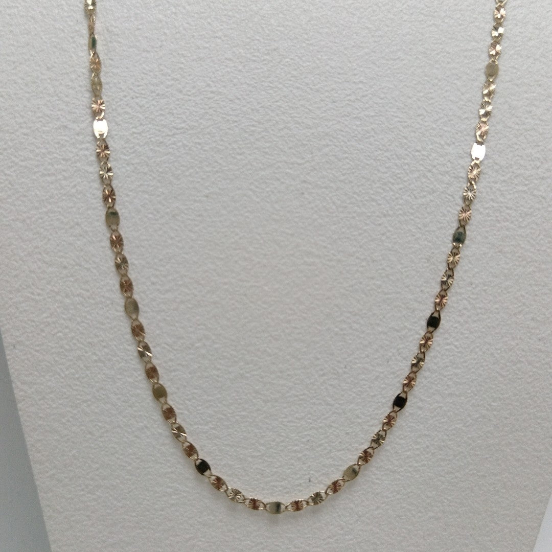 CADENAS TEJIDO GUCHI ORO 10K 40 A 45 CM 1.4 GR (NUEVO)