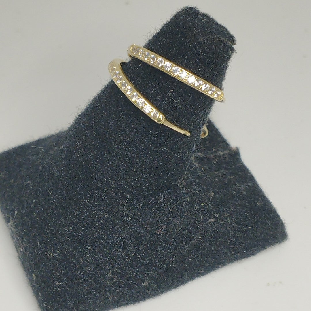 ARETES ARRACADAS C CIRCONIAS 14K 2 GR (NUEVO)