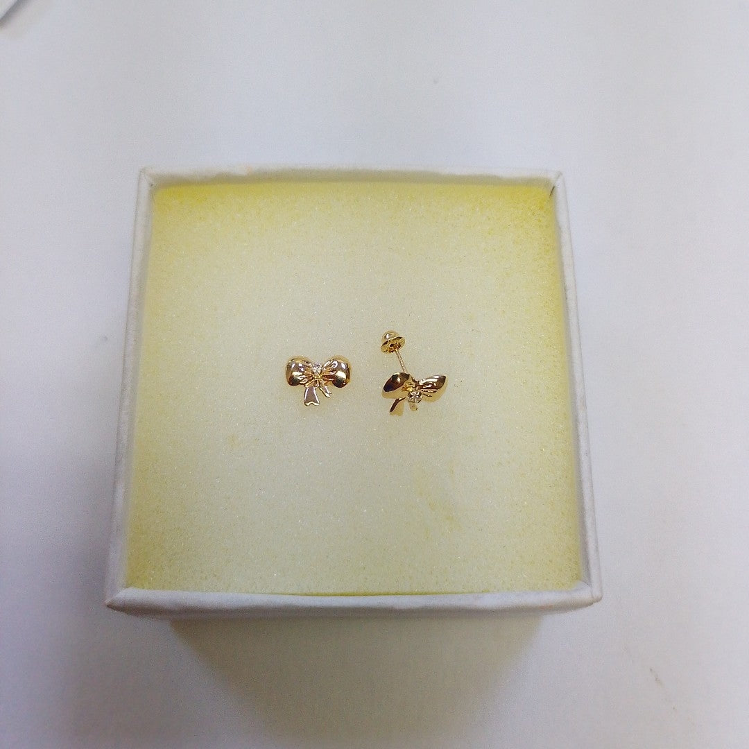 BROQUELES BROQUEL FIG MOÑO C CIRCONIA 14K 0.2441 GR (NUEVO)