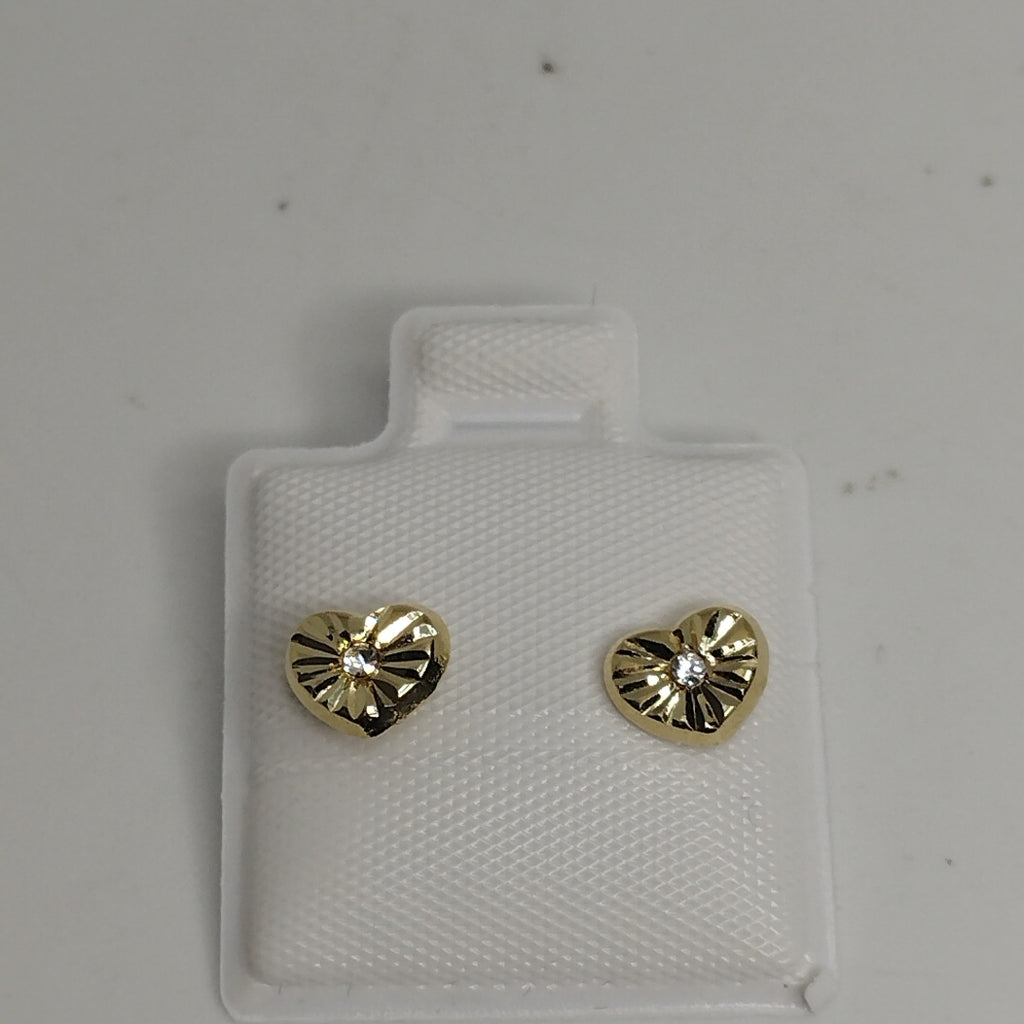 BROQUELES BROQUEL FIG CORAZON C CIRCONIA 14K 0.2603 GR (NUEVO)