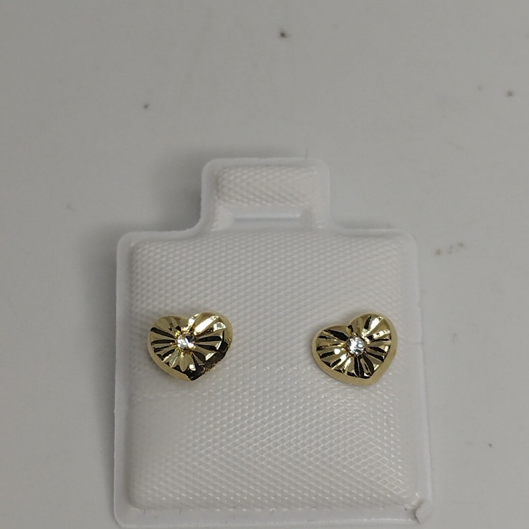 BROQUELES BROQUEL FIG CORAZON C CIRCONIA 14K 0.2603 GR (NUEVO)