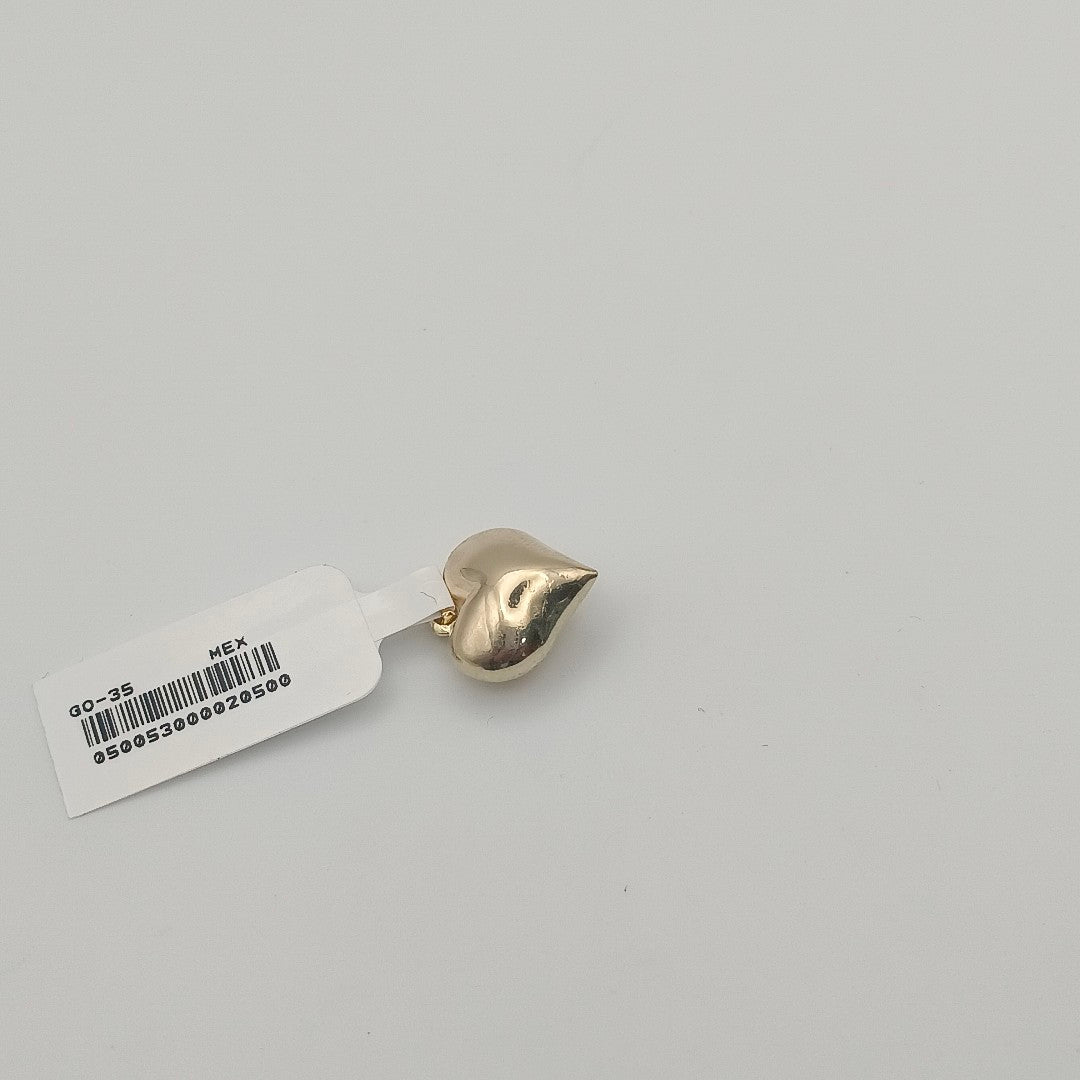 DIJE TEJIDO CORAZON LISO 14K 1.3 GR (NUEVO)