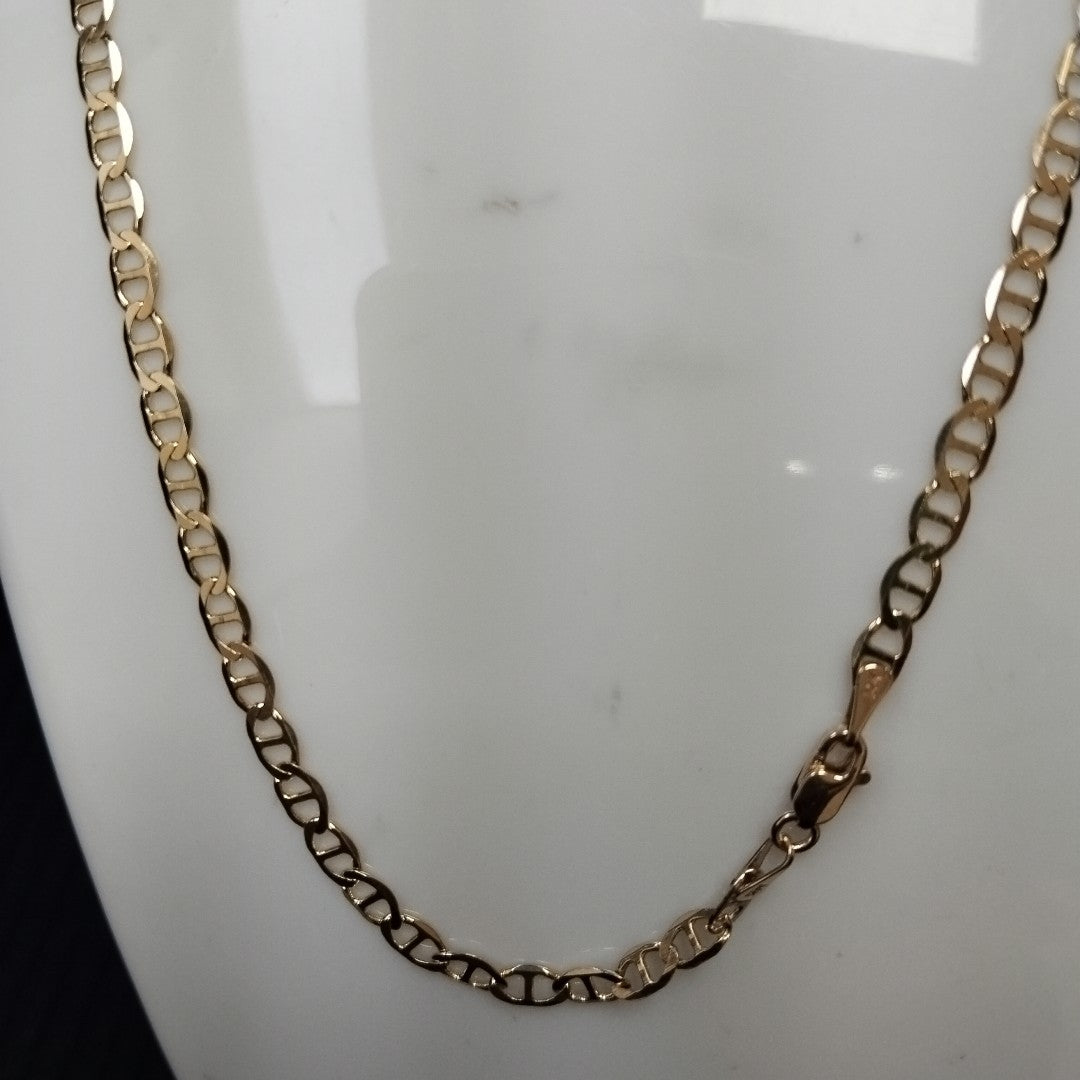 CADENAS TEJIDO MARINERA ORO 14K 50 CM 7.5 GR (NUEVO)