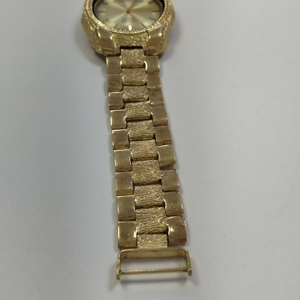 RELOJ CAJA ACERO PULSO ORO ORO 10 K 53 GRMS (SEMINUEVO)