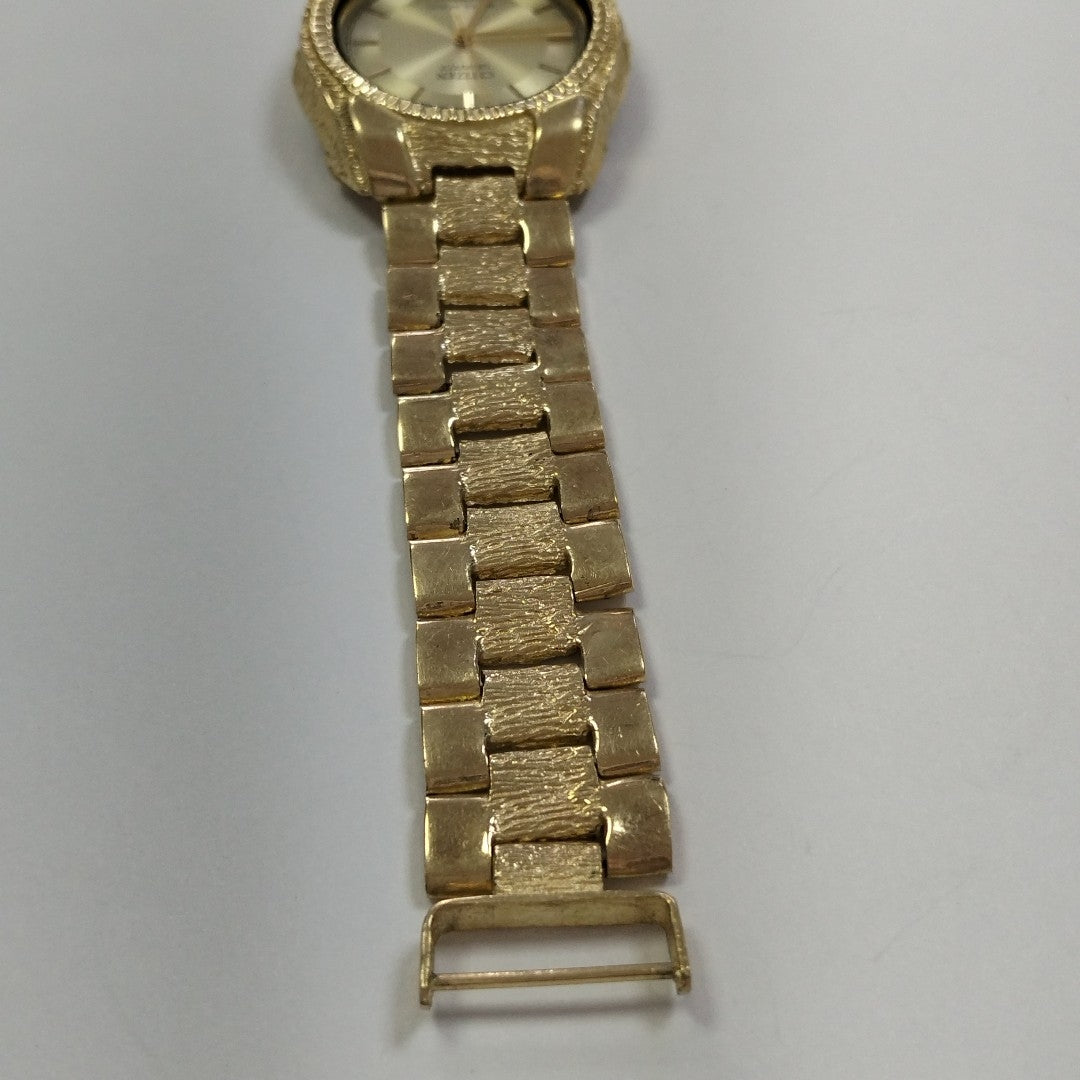 RELOJ CAJA ACERO PULSO ORO ORO 10 K 53 GRMS (SEMINUEVO)