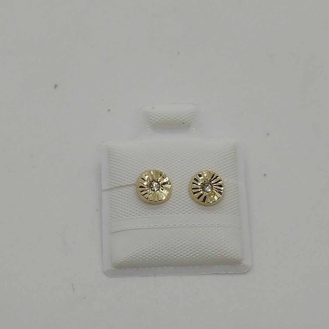 BROQUELES BROQUEL FIG BOTON C CIRCONIA 14K 0.2916 GR (NUEVO)