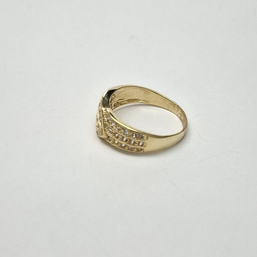 ANILLOS C CIRCONIAS 14K TALLA 7 2.9 GR (NUEVO)