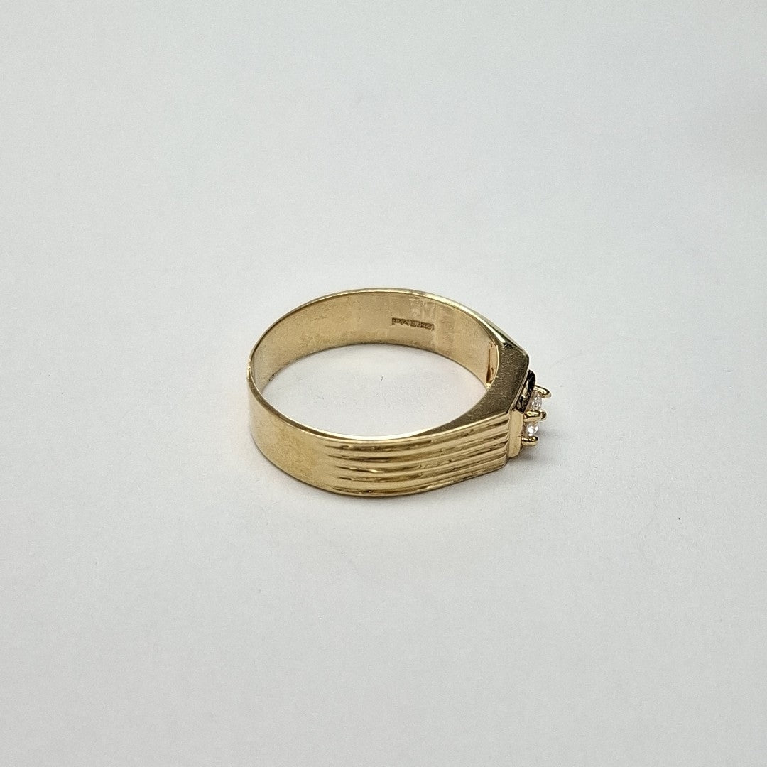 ANILLOS CON CIRCONIA 14K TALLA 10.5 3.9 GR (NUEVO)