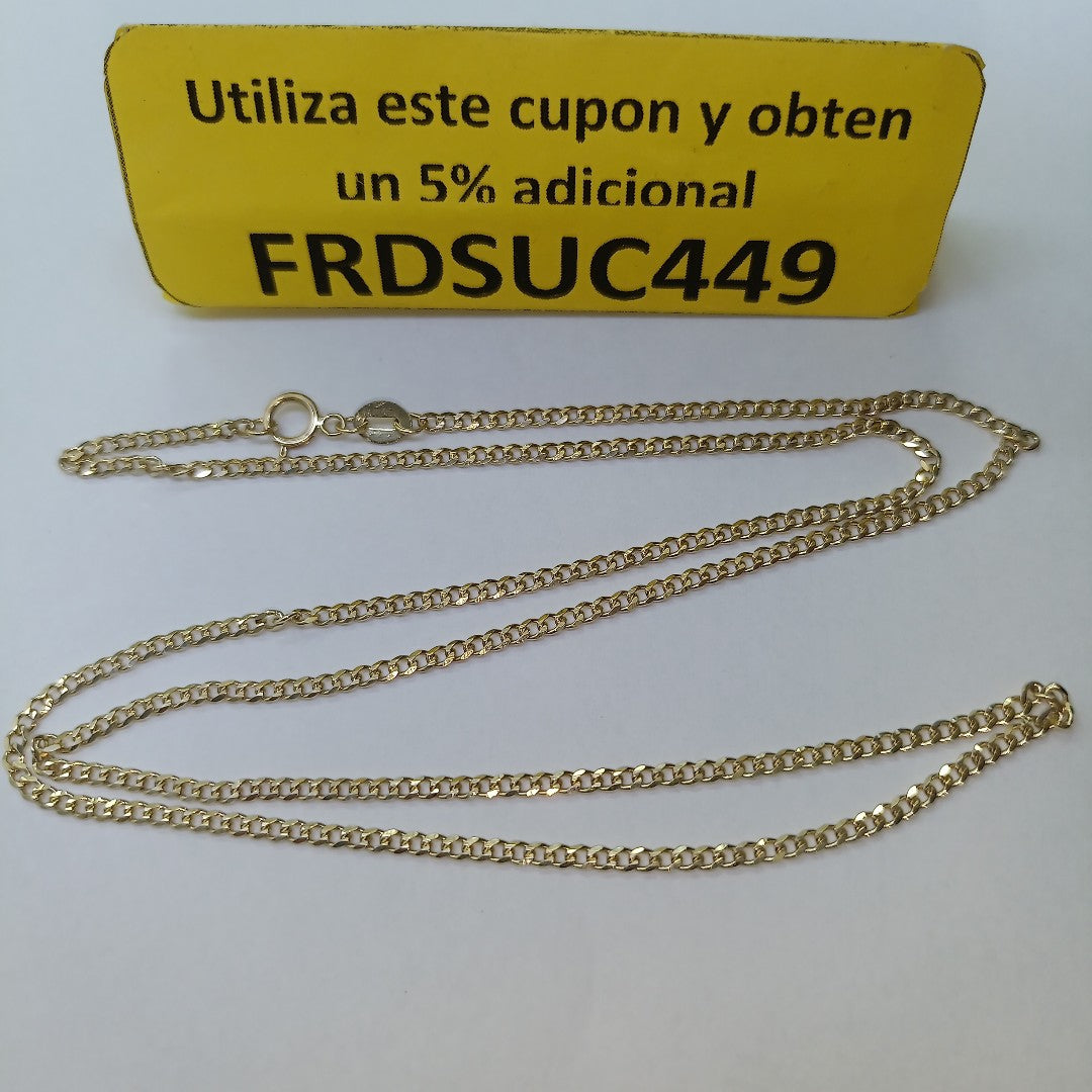 CADENAS TEJIDO BARBADA ORO 10K 55 CM 3.8 GR (NUEVO)
