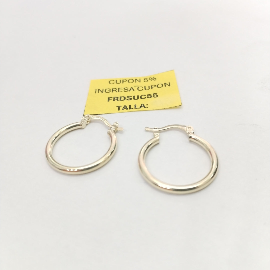 ARETES TEJIDO ARRACADAS LISAS 14K 1.2 GR (NUEVO)