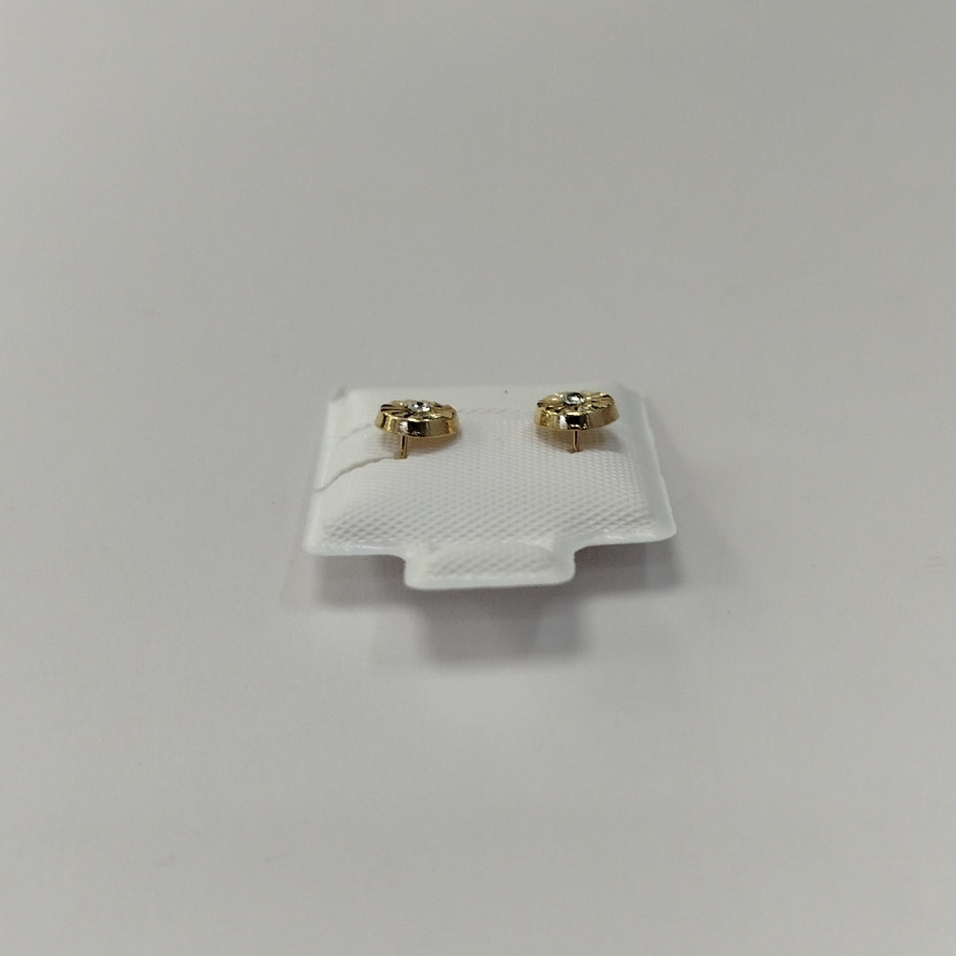 BROQUELES BROQUEL FIG BOTON C CIRCONIA 14K 0.2916 GR (NUEVO)