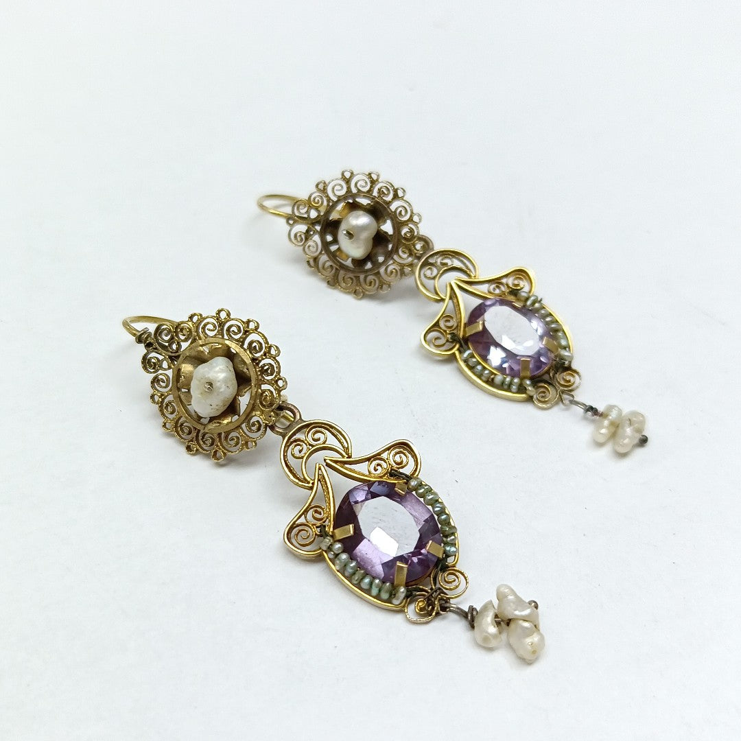 ARETES PAR ORO 8 K 5.6 GRMS (SEMINUEVO)