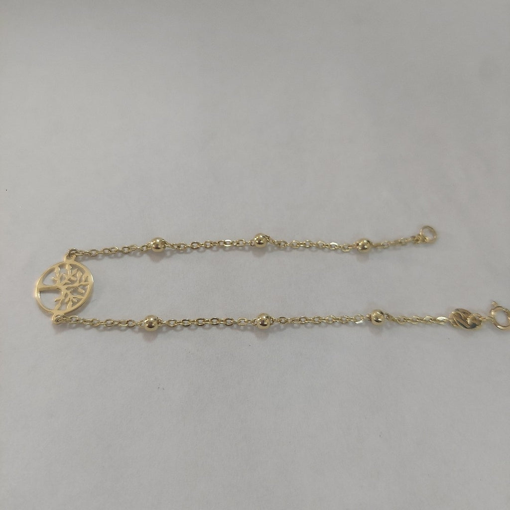 PULSERA TEJIDO ESPECIAL ARBOL 14K 18 CM 1.8 GR (NUEVO)