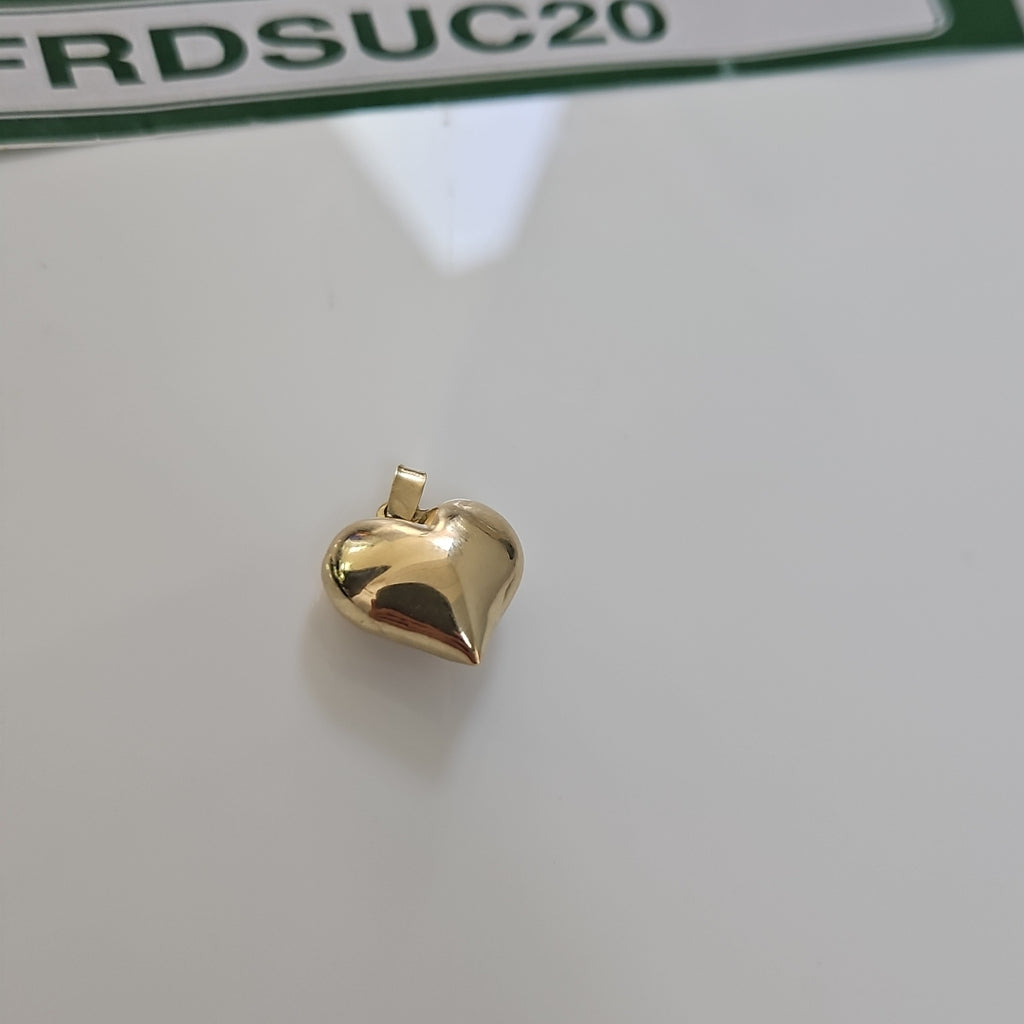 DIJE TEJIDO CORAZON LISO 14K 1.3 GR (NUEVO)