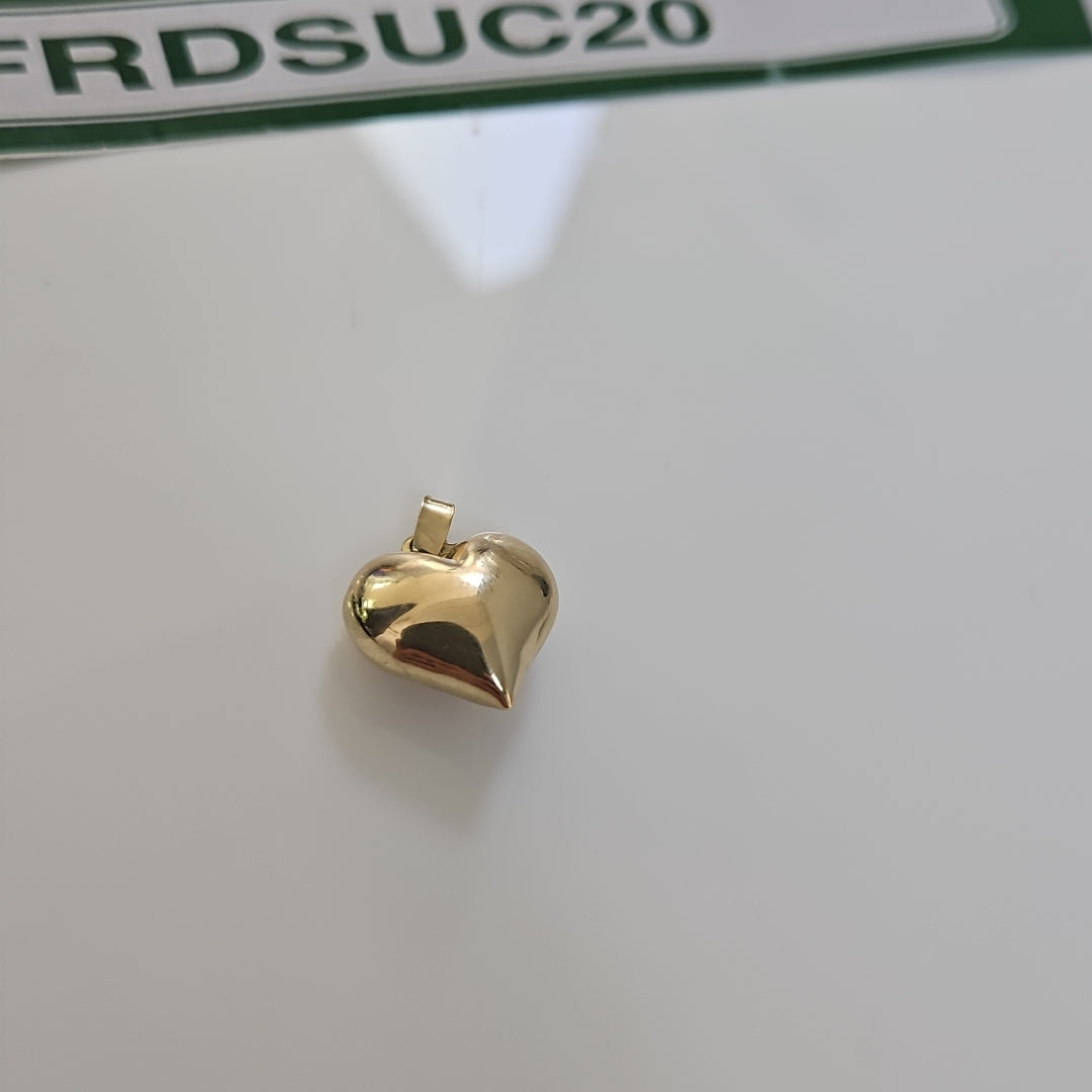 DIJE TEJIDO CORAZON LISO 14K 1.3 GR (NUEVO)