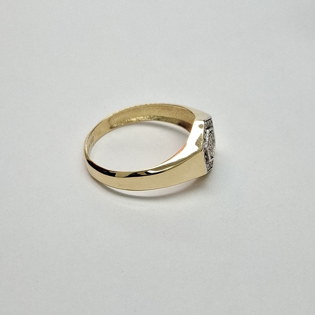 ANILLO C CIRCONIAS 14K 12 TALLA 3.8 GR (NUEVO)