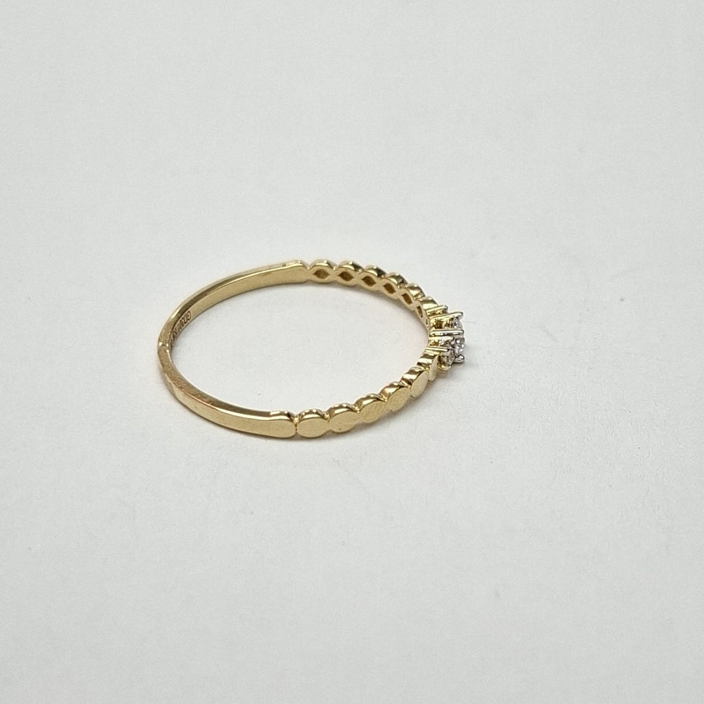 ANILLO ANILLITO C CIRCONIAS 14K 8 TALLA 1 GR (NUEVO)