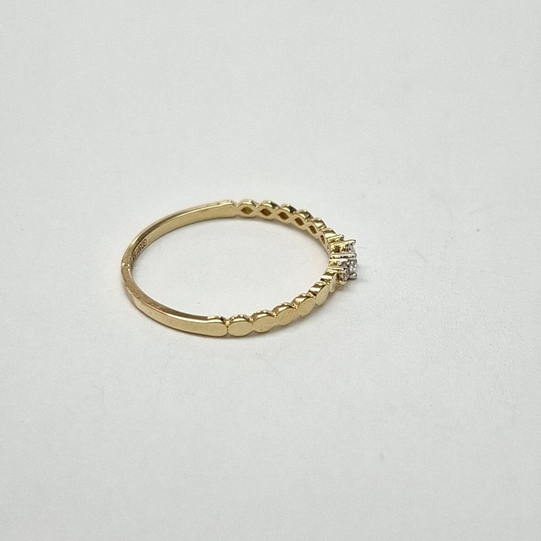 ANILLO ANILLITO C CIRCONIAS 14K 8 TALLA 1 GR (NUEVO)
