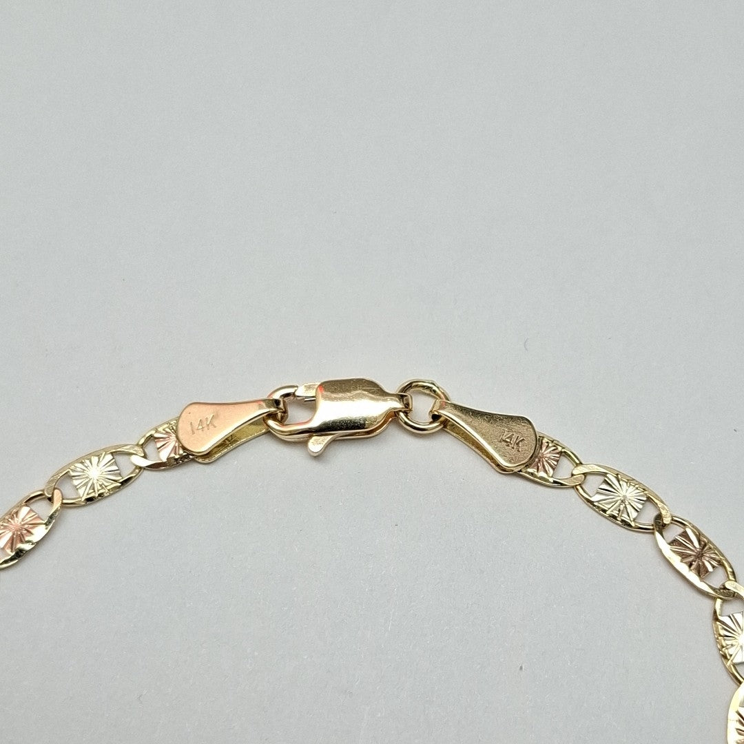 PULSERA GUCHI 14K 18 CM 3 GR (NUEVO)