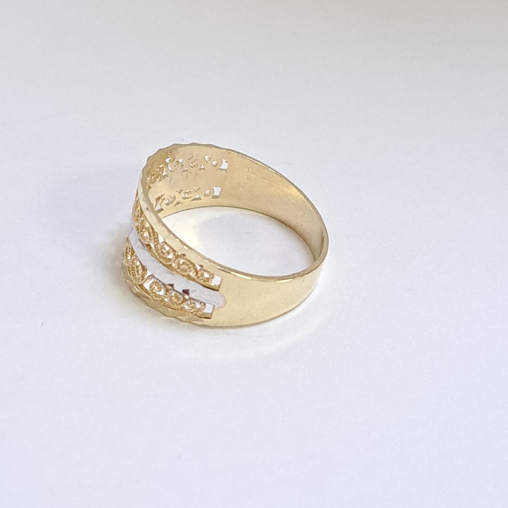 ANILLOS TIPO FILIGRANA 14K TALLA 8.5 2.8 GR (NUEVO)