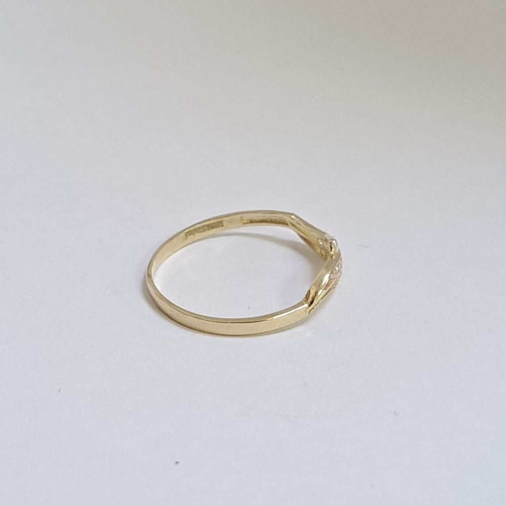 ANILLOS CON CIRCONIAS 14K TALLA 7 0.8 GR (NUEVO)