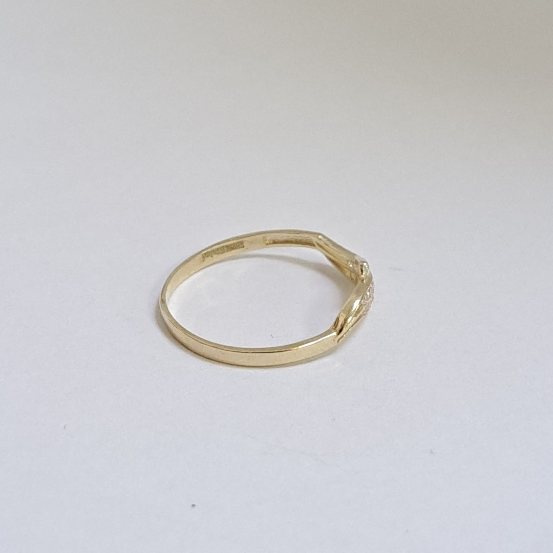ANILLOS CON CIRCONIAS 14K TALLA 7 0.8 GR (NUEVO)