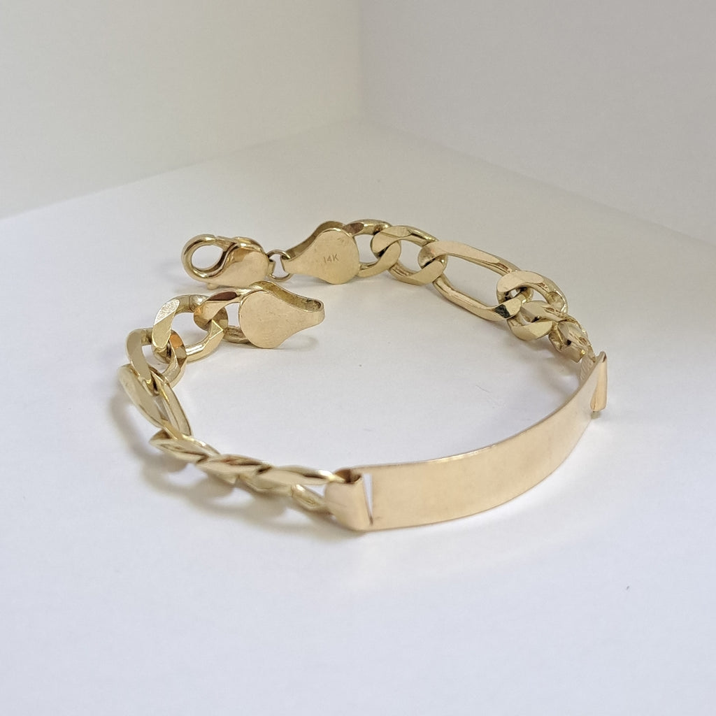 PULSERA ESCLAVA 3X1 14K 21 CM 28.8 GR (NUEVO)