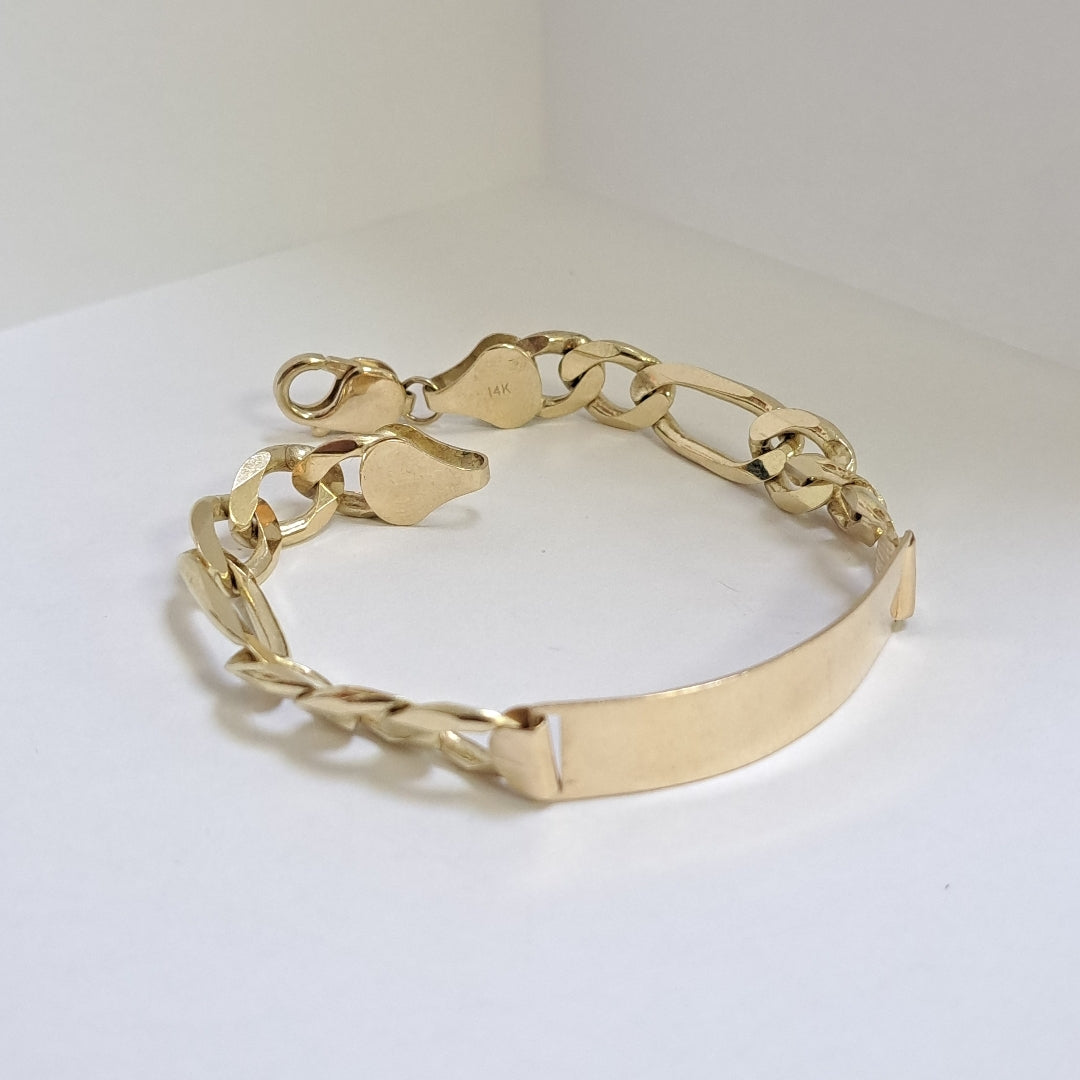 PULSERA ESCLAVA 3X1 14K 21 CM 28.8 GR (NUEVO)