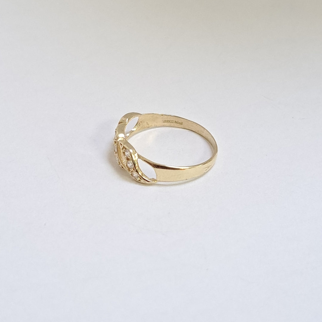 ANILLOS C CIRCONIAS 14K TALLA 7 1.4 GR (NUEVO)