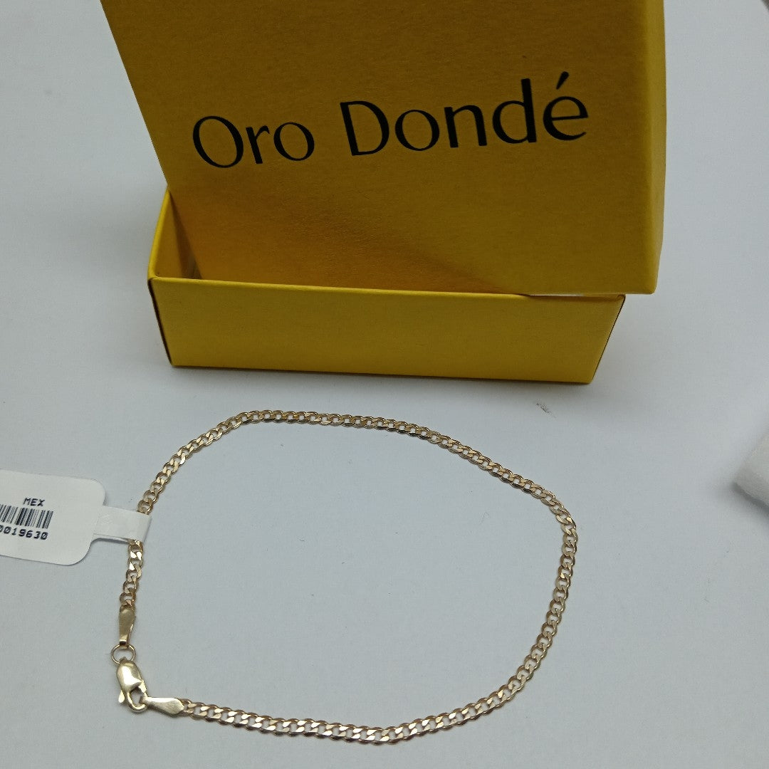 PULSERA TEJIDO BARBADA 14K 21 CM 2.3 GR (NUEVO)
