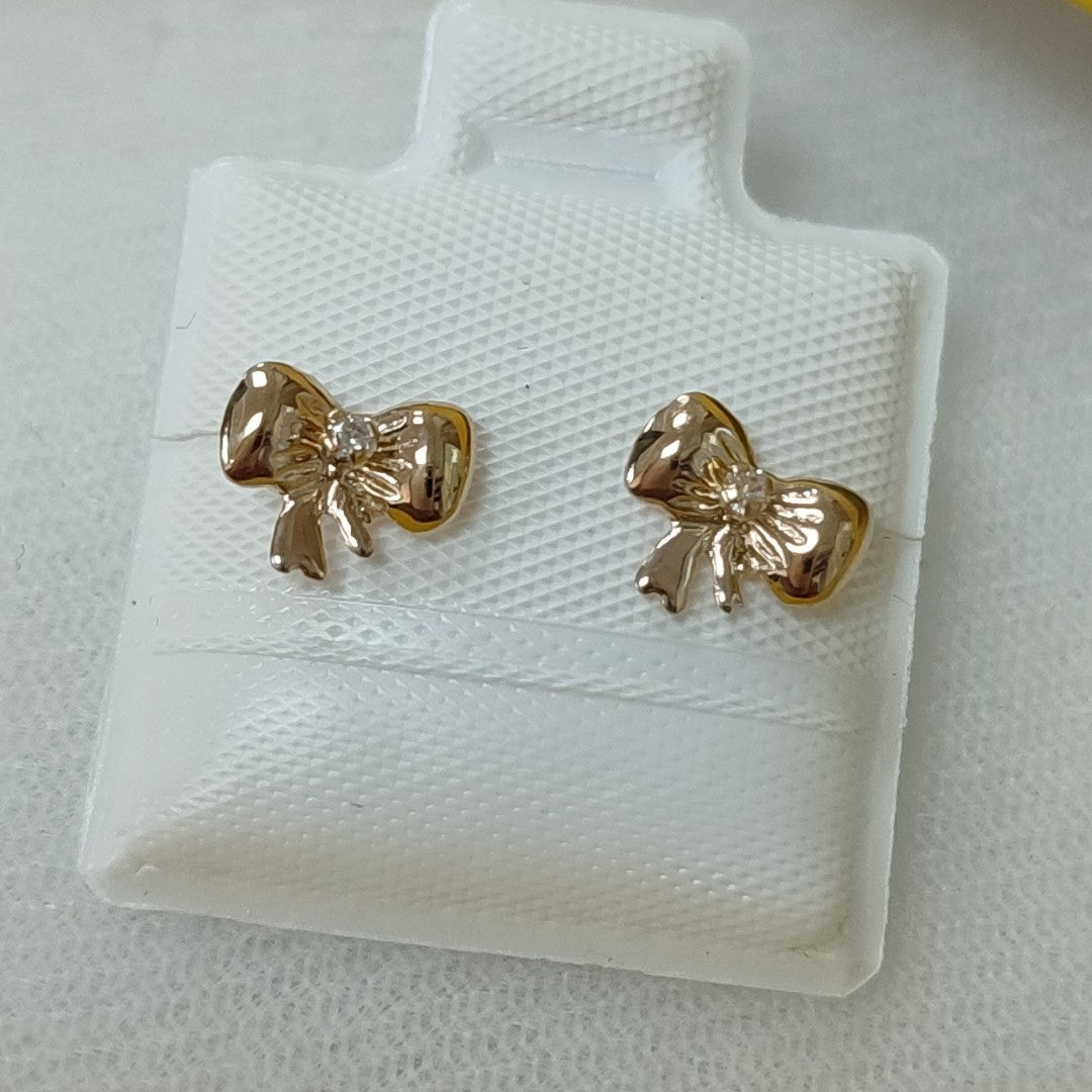 BROQUELES BROQUEL FIG MOÑO C CIRCONIA 14K 0.2441 GR (NUEVO)
