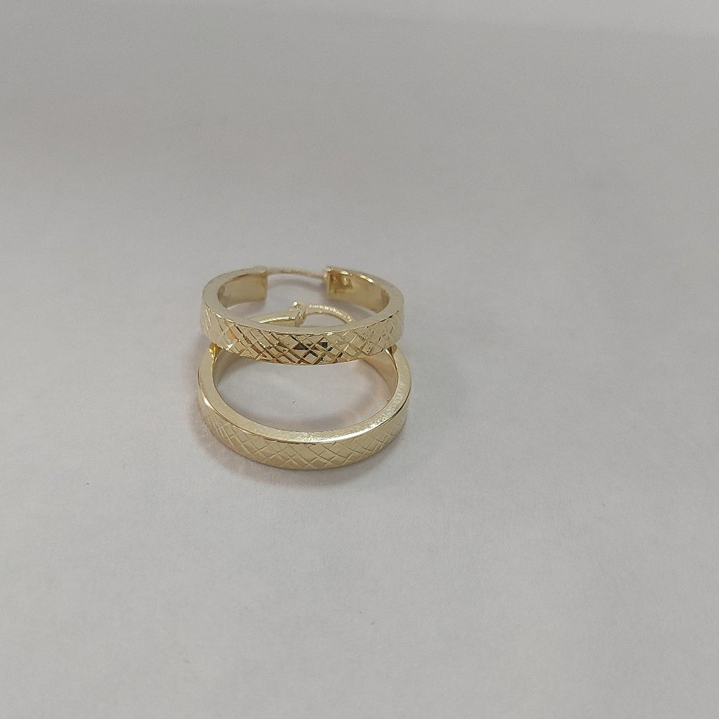 ARETES TEJIDO ARRACADAS FACETADAS 14K 3 GR (NUEVO)