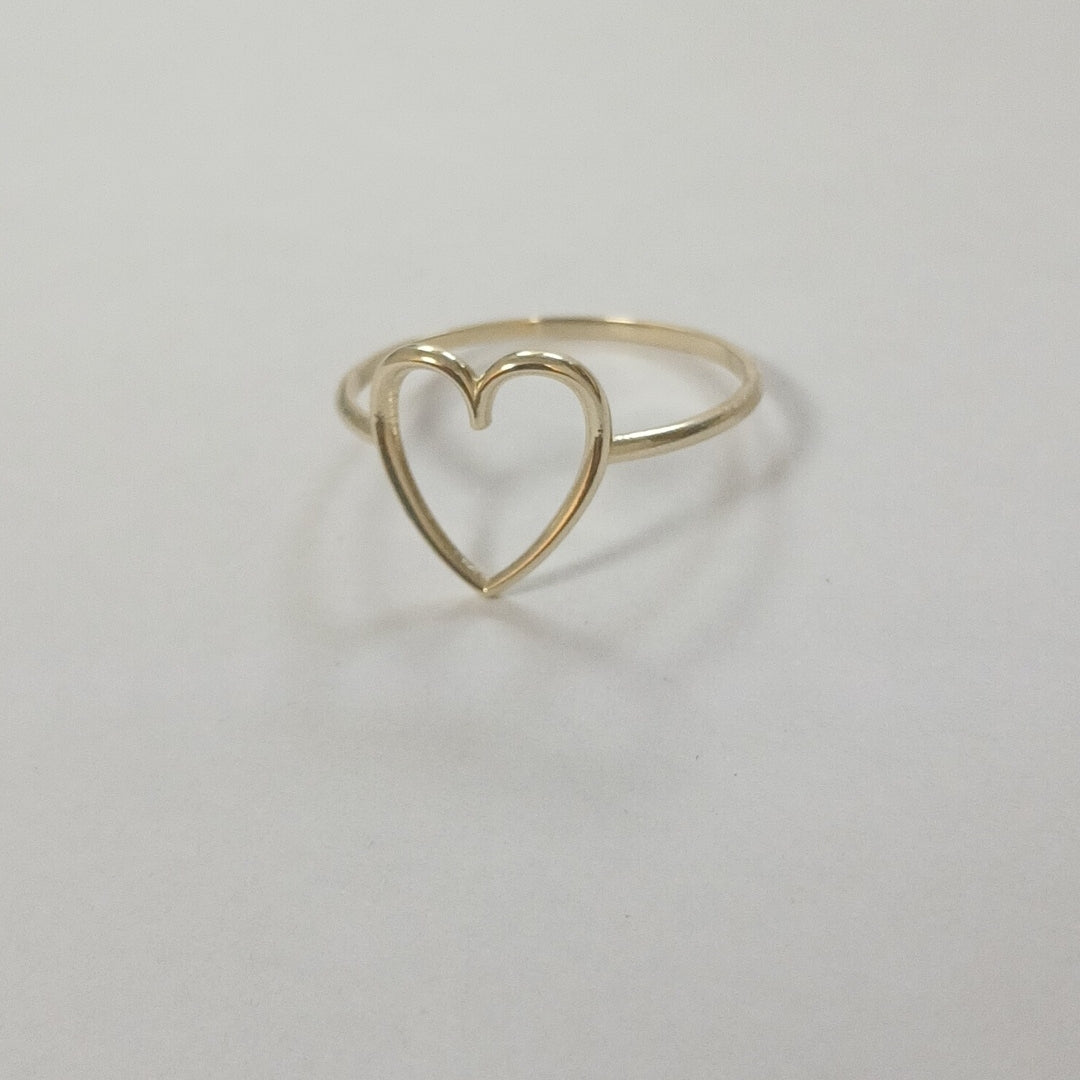 ANILLOS ANILLITO FIG CORAZON 10K TALLA 8 0.9 GR (NUEVO)