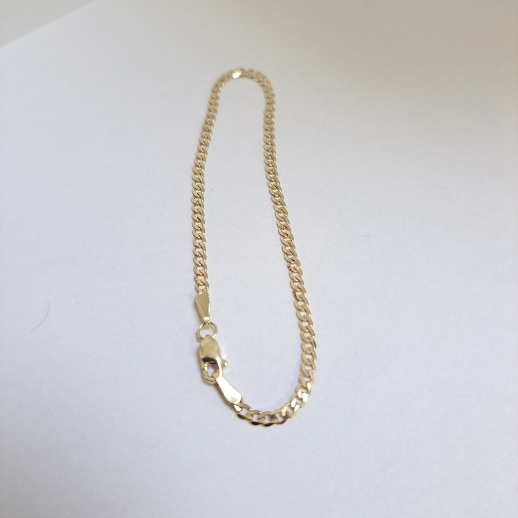 PULSERA TEJIDO BARBADA 14K 18 CM 2 GR (NUEVO)