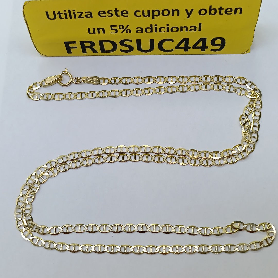 CADENAS TEJIDO GUCHI ORO 10K 55 CM 4.1 GR (NUEVO)