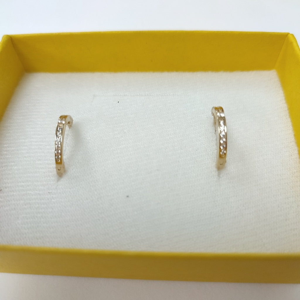 ARETES ARRACADAS LISAS 14K 2.3 GR (NUEVO)