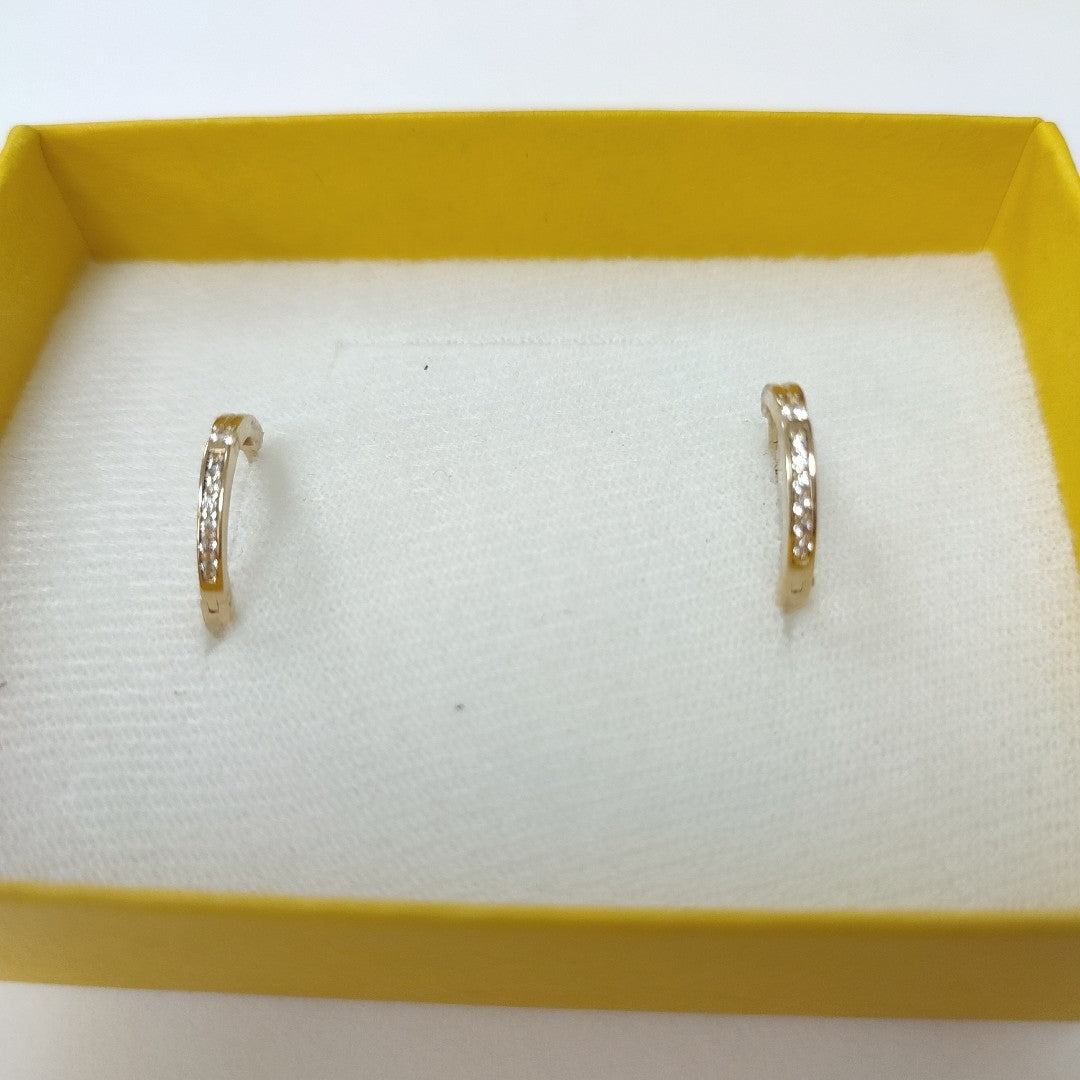 ARETES ARRACADAS LISAS 14K 2.3 GR (NUEVO)