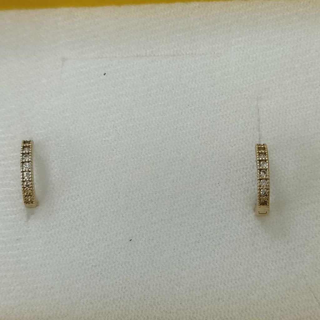 ARETES ARRACADAS CON CIRCONIAS 10K 1.2 GR (NUEVO)