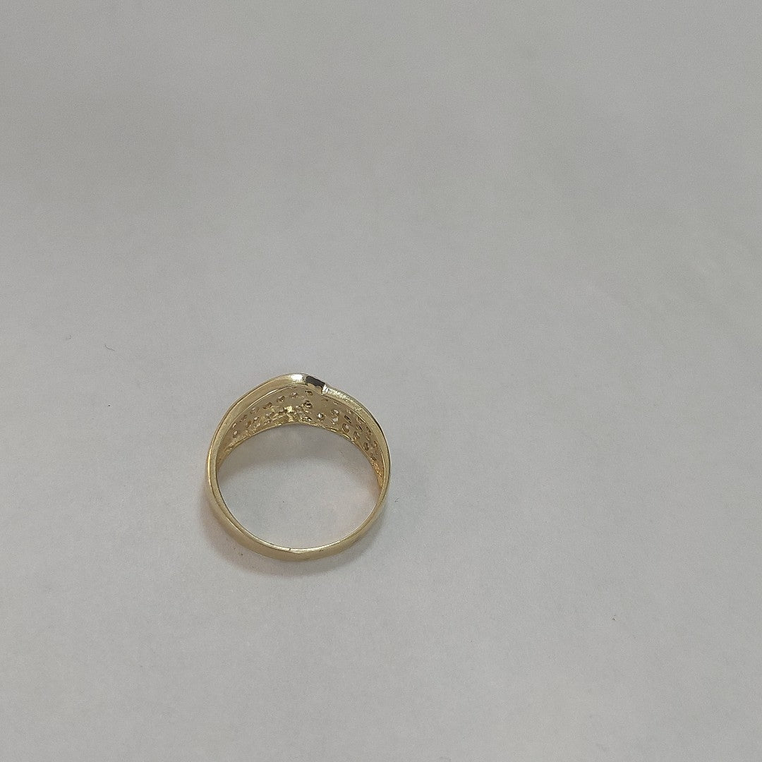 ANILLOS C CIRCONIAS 14K TALLA 7 2.8 GR (NUEVO)