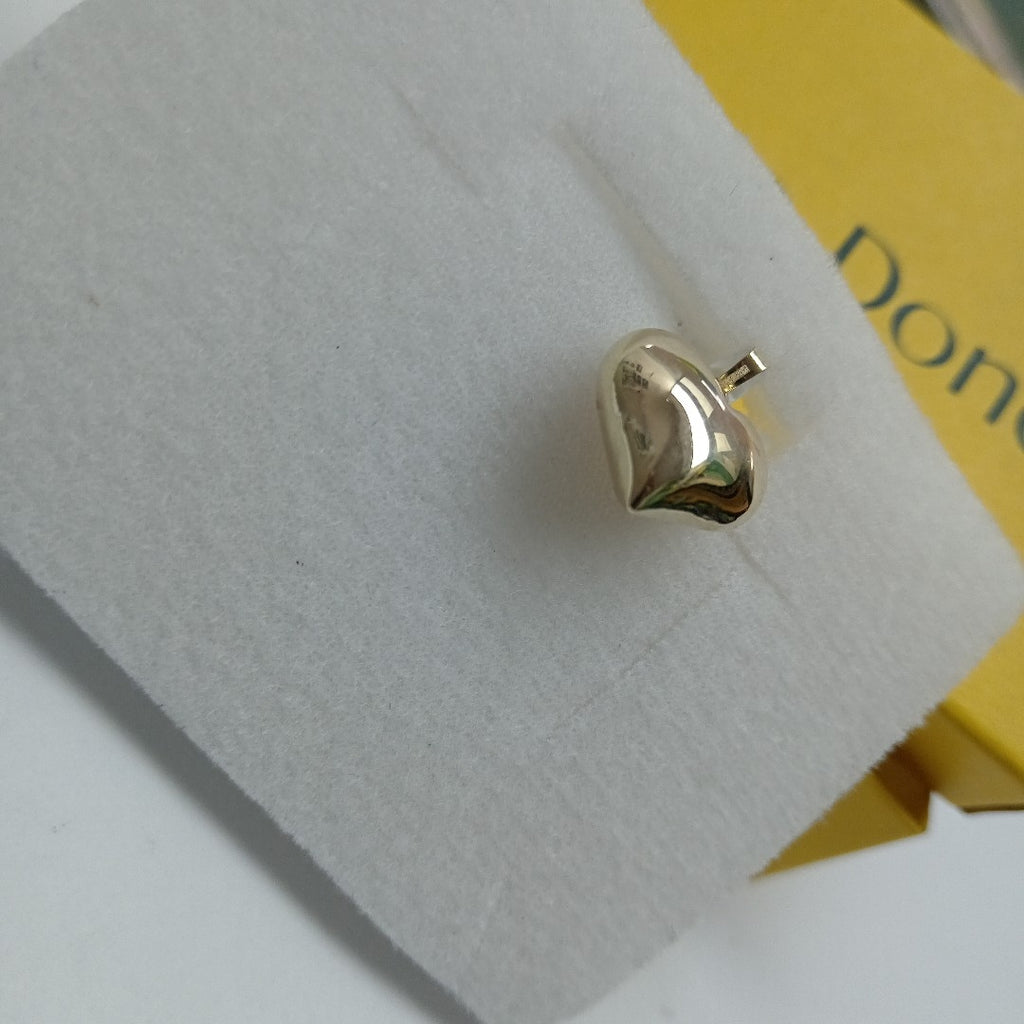 DIJE TEJIDO CORAZON LISO 14K 1.4 GR (NUEVO)