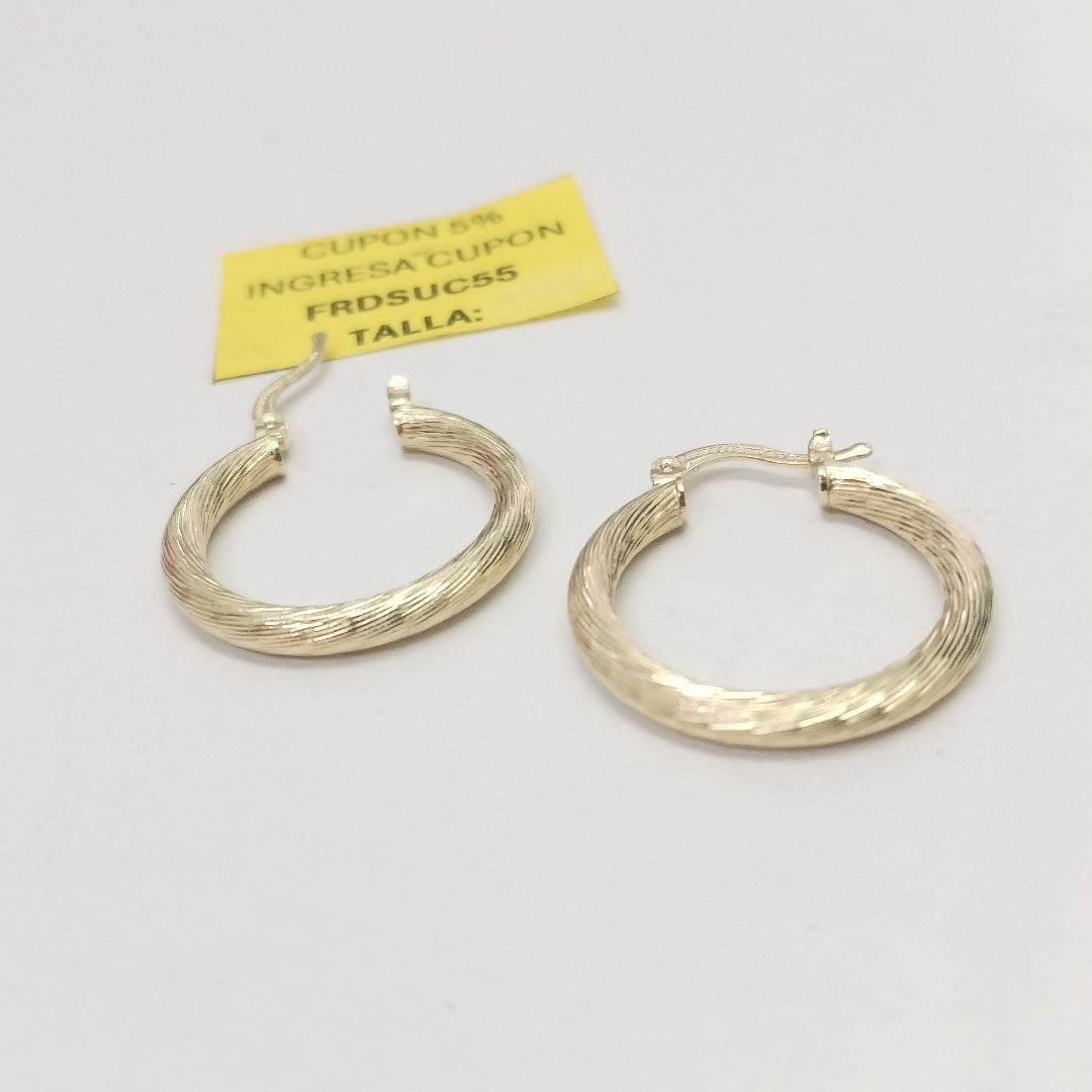 ARETES TEJIDO ARRACADAS ASTRIADAS 14K 2.8 GR (NUEVO)