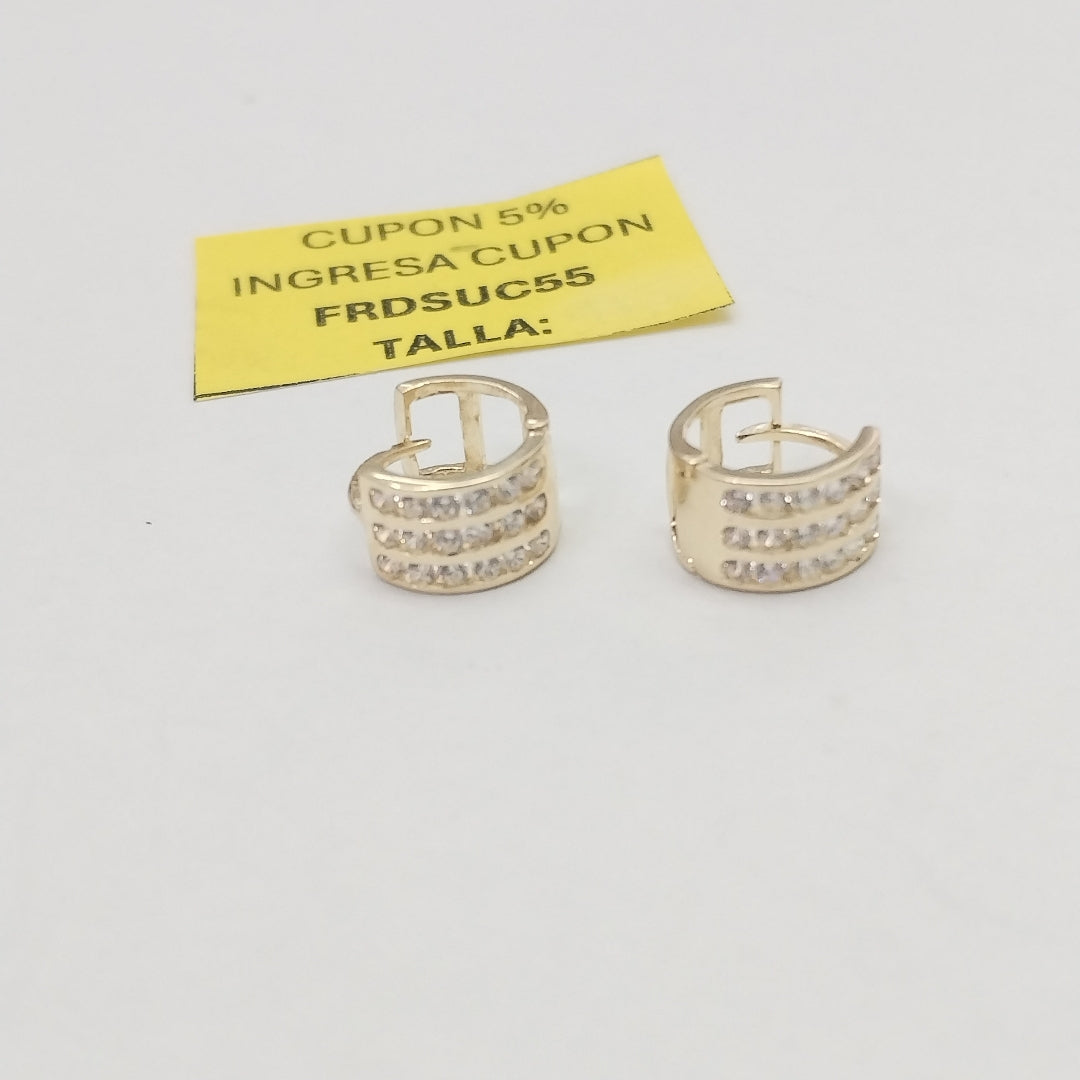 ARETES HUGGIES C CIRCONIA 14K 2.2 GR (NUEVO)