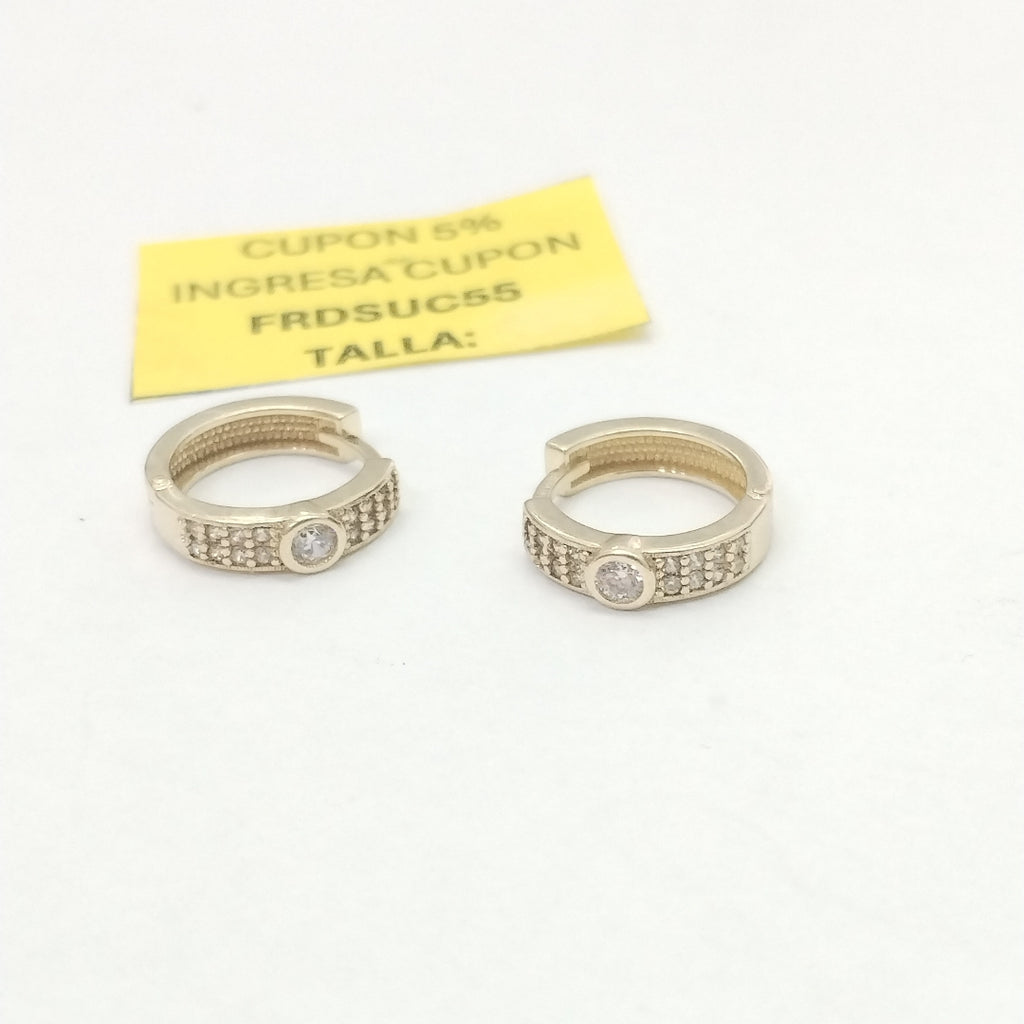 ARETES ARRACADAS C CIRCONIAS 10K 2.6 GR (NUEVO)