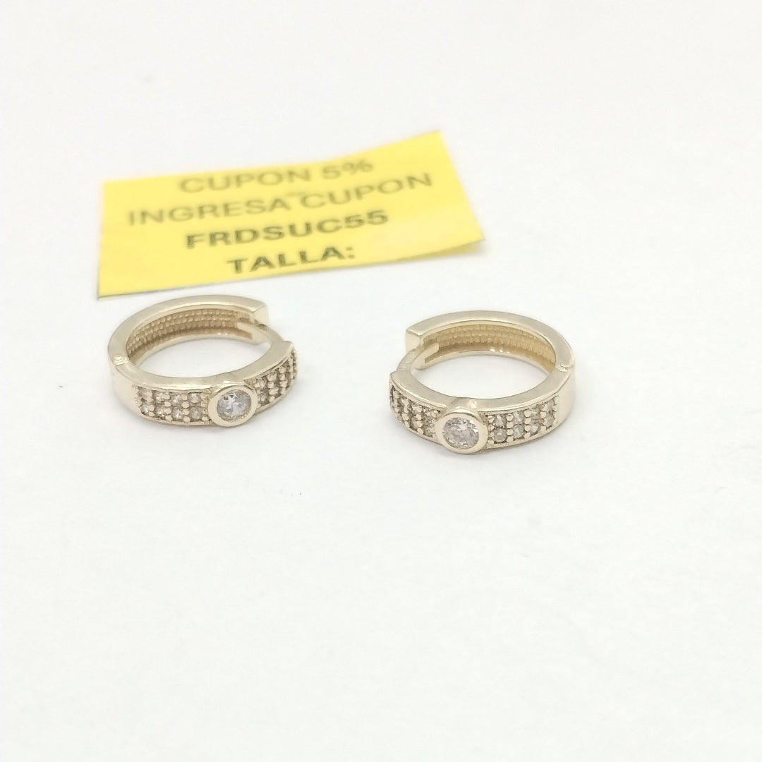 ARETES ARRACADAS C CIRCONIAS 10K 2.6 GR (NUEVO)