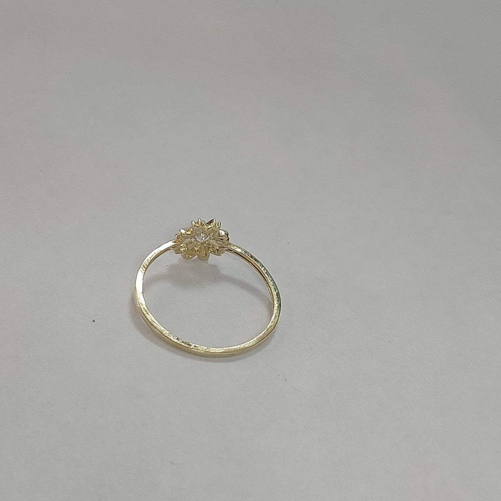 ANILLOS FIG FLOR CON CIRCONIAS 14K TALLA 7 1 GR (NUEVO)
